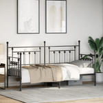 Casa si Gradina - Mobilier - Paturi si accesorii - Paturi - Cadru pat de zi, negru, 75x190 cm, otel - Infinity.ro