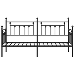 Casa si Gradina - Mobilier - Paturi si accesorii - Paturi - Cadru pat de zi, negru, 75x190 cm, otel - Infinity.ro