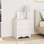 Casa si Gradina - Mobilier - Comode si corpuri - Noptiere - Noptiera  "DRAMMEN" Alb 45x35x56 cm Lemn Masiv Pin - Infinity.ro