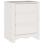 Casa si Gradina - Mobilier - Comode si corpuri - Noptiere - Noptiera  "DRAMMEN" Alb 45x35x56 cm Lemn Masiv Pin - Infinity.ro