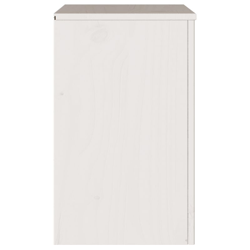 Casa si Gradina - Mobilier - Comode si corpuri - Noptiere - Noptiera  "DRAMMEN" Alb 45x35x56 cm Lemn Masiv Pin - Infinity.ro