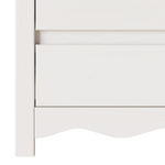 Casa si Gradina - Mobilier - Comode si corpuri - Noptiere - Noptiera  "DRAMMEN" Alb 45x35x56 cm Lemn Masiv Pin - Infinity.ro