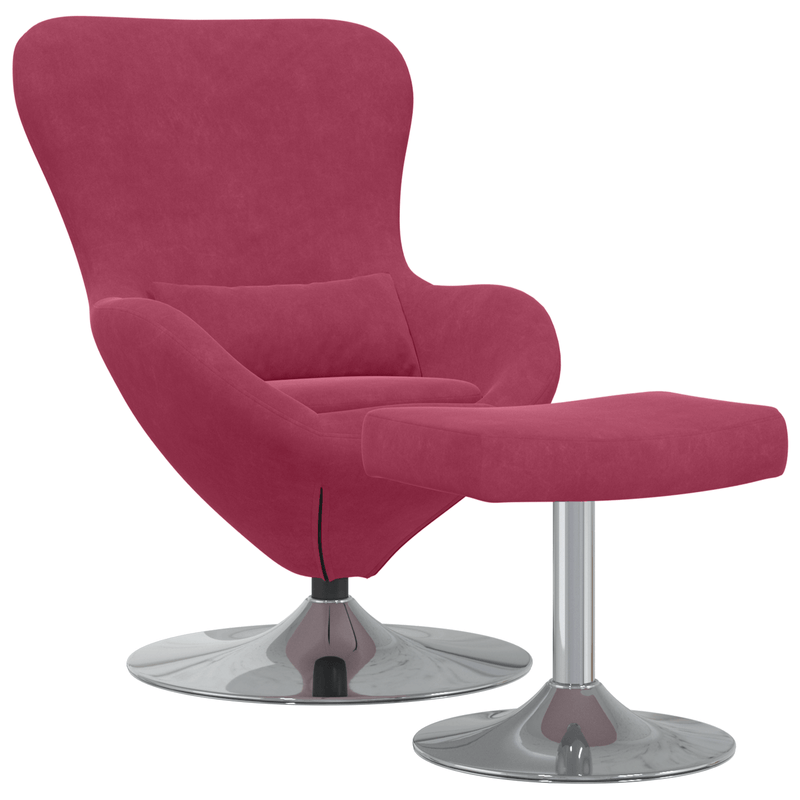 Casa si Gradina - Mobilier - Scaune si fotolii - Fotolii - Fotoliu cu oua  cu suport pentru picioare Catifea Rosu Vin - Infinity.ro