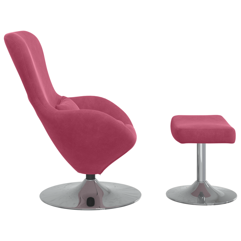 Casa si Gradina - Mobilier - Scaune si fotolii - Fotolii - Fotoliu cu oua  cu suport pentru picioare Catifea Rosu Vin - Infinity.ro
