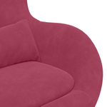 Casa si Gradina - Mobilier - Scaune si fotolii - Fotolii - Fotoliu cu oua  cu suport pentru picioare Catifea Rosu Vin - Infinity.ro