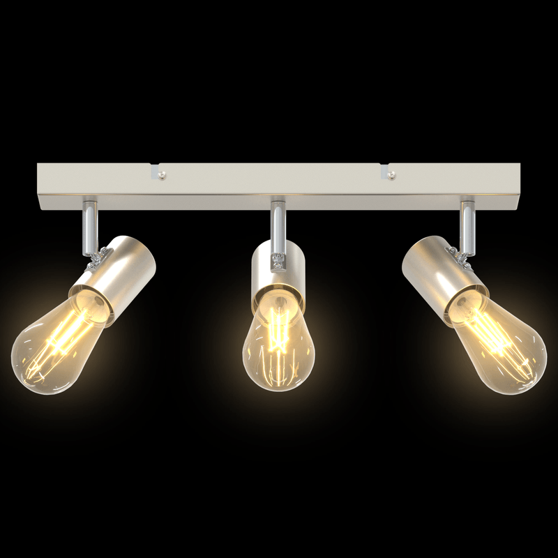 Casa si Gradina - Corpuri si surse de iluminat - Plafoniere, aplice si spoturi - Spot tavan 3 moduri ajustabile Nichel periat E27 - Infinity.ro
