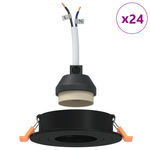 Casa si Gradina - Corpuri si surse de iluminat - Plafoniere, aplice si spoturi - Spoturi incastrate 24 pcs Rotund GU10 Negru Ø91 mm - Infinity.ro