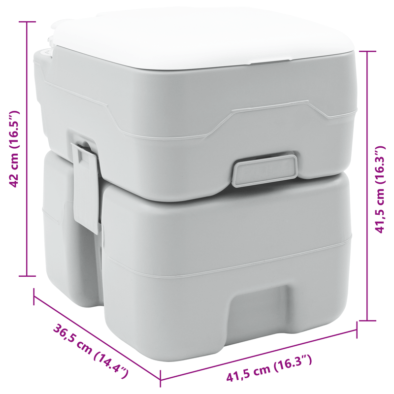 Sport si Outdoor - Camping - Accesorii camping si drumetii - Toaleta de camping  Corp gri + capac alb Neaplicabil - Infinity.ro