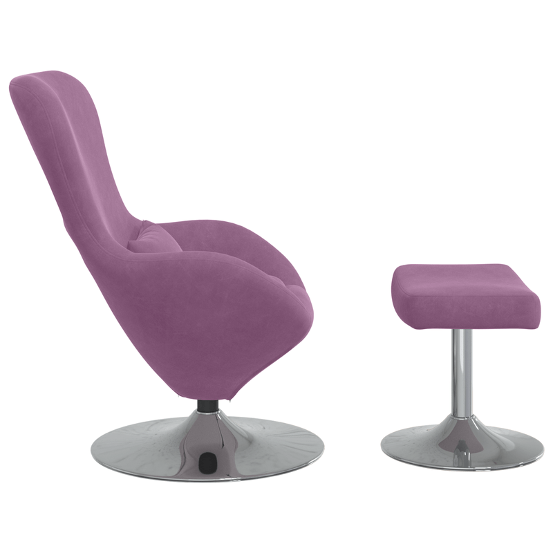 Casa si Gradina - Mobilier - Scaune si fotolii - Fotolii - Fotoliu Egg  cu suport pentru picioare Catifea Violet - Infinity.ro