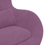 Casa si Gradina - Mobilier - Scaune si fotolii - Fotolii - Fotoliu Egg  cu suport pentru picioare Catifea Violet - Infinity.ro