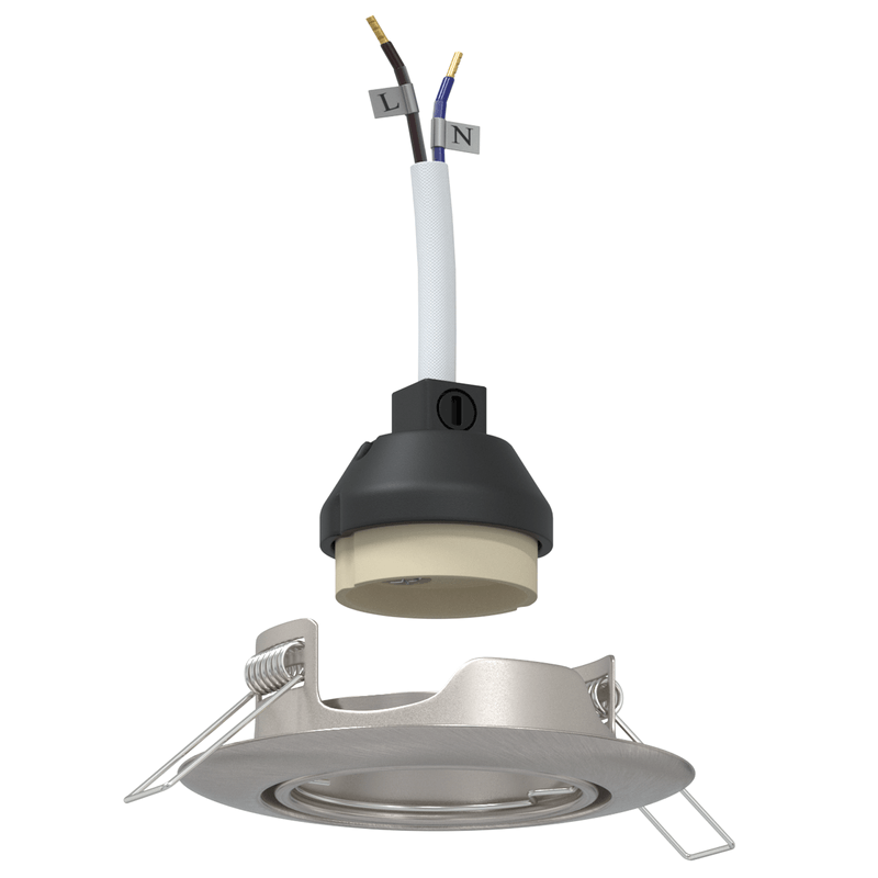 Casa si Gradina - Corpuri si surse de iluminat - Veioze si lampi - Lampi de veghe - Spoturi incastrate 12 buc Round GU10 Argintiu Ø90 mm Otel - Infinity.ro