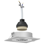 Casa si Gradina - Corpuri si surse de iluminat - Veioze si lampi - Lampi de veghe - Spoturi incastrate 12 bucati Patrat GU10 Argintii 91x91 mm - Infinity.ro