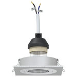 Casa si Gradina - Corpuri si surse de iluminat - Veioze si lampi - Lampi de veghe - Spoturi incastrate 12 bucati Patrat GU10 Argintii 91x91 mm - Infinity.ro