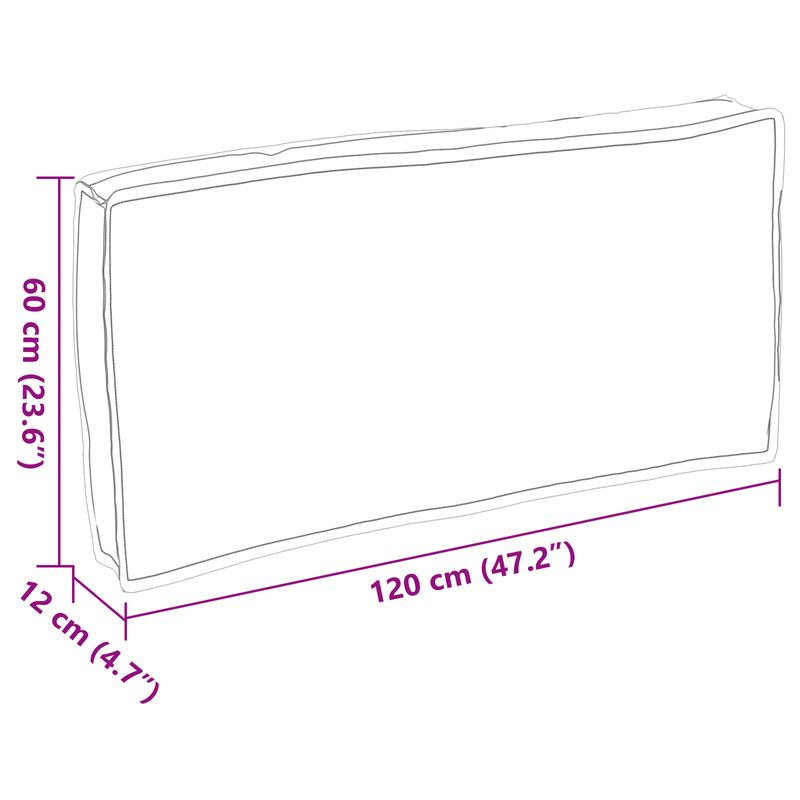 Casa si Gradina - Gradina si terasa - Mobilier exterior - Perne decorative exterior - Perna pentru Pallet pentru Scaun/Sprijin Antracit 120x60x12 cm - Infinity.ro