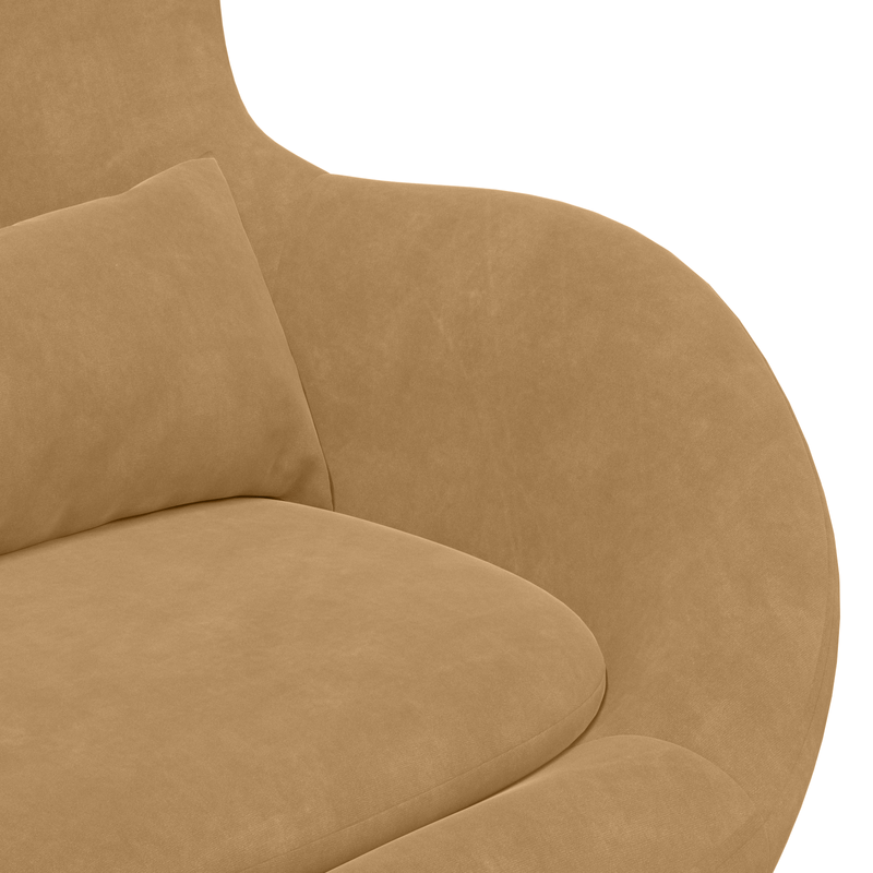 Casa si Gradina - Mobilier - Scaune si fotolii - Fotolii - Fotoliu tip ou, maro, catifea - Infinity.ro