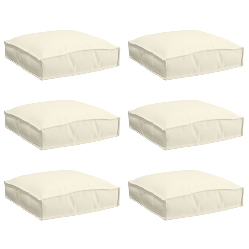 Casa si Gradina - Gradina si terasa - Mobilier exterior - Perne decorative exterior - Perne pentru paleti pentru sezut 6 piese Crem 40x40x8 cm tesatura Oxford - Infinity.ro