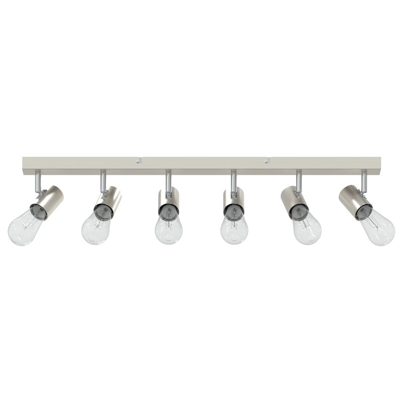 Casa si Gradina - Corpuri si surse de iluminat - Plafoniere, aplice si spoturi - Spot de Plafon 6 Modul Reglabil Nichel Periat E27 - Infinity.ro