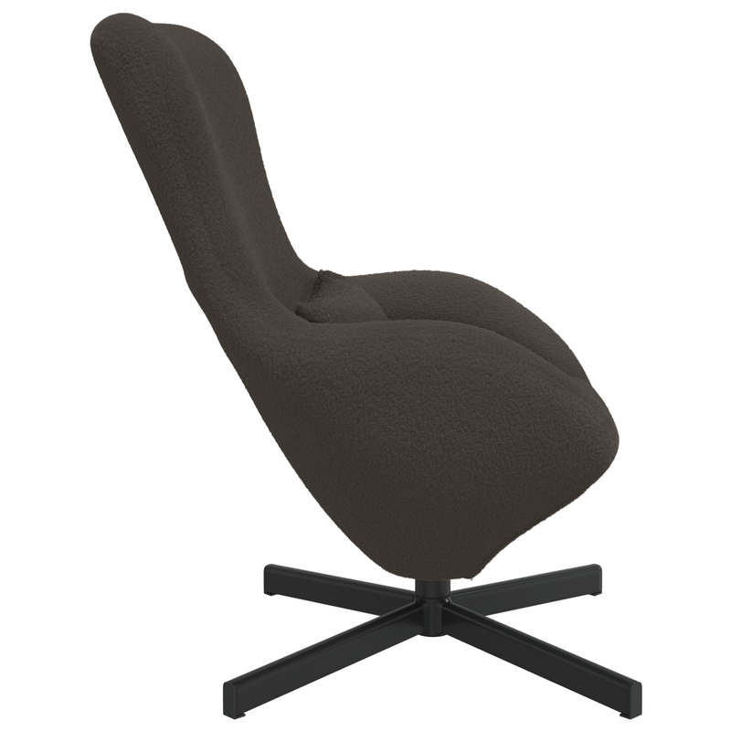 Casa si Gradina - Mobilier - Scaune si fotolii - Fotolii - Fotoliu tip ou, gri inchis, material similar lana - Infinity.ro