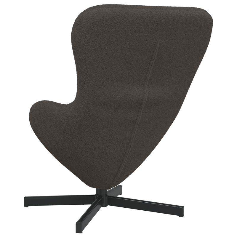 Casa si Gradina - Mobilier - Scaune si fotolii - Fotolii - Fotoliu tip ou, gri inchis, material similar lana - Infinity.ro