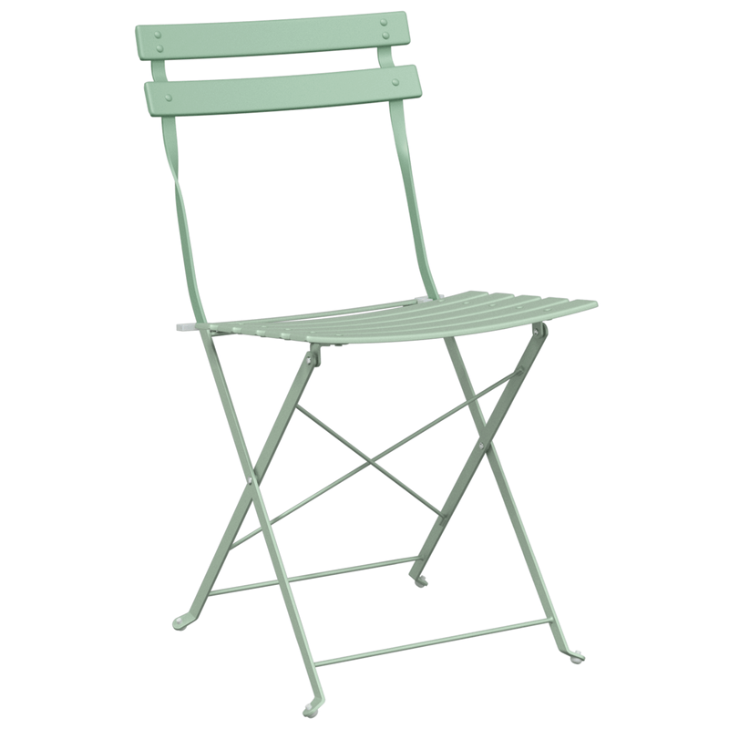 Casa si Gradina - Gradina si terasa - Mobilier exterior - Seturi mobila gradina - Set bistro pliabil, 3 piese, verde menta deschis, otel - Infinity.ro