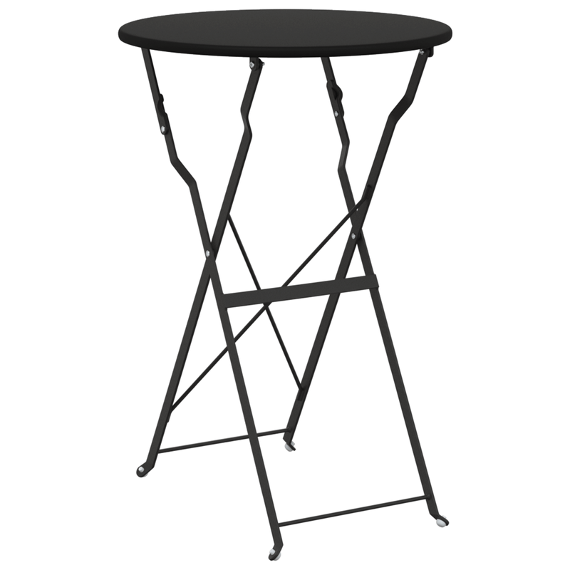 Casa si Gradina - Gradina si terasa - Mobilier exterior - Mese gradina - Masa Bistro Pliabila Antracit Ø50x71 cm Otel tratat cu pulbere - Infinity.ro