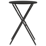 Casa si Gradina - Gradina si terasa - Mobilier exterior - Mese gradina - Masa Bistro Pliabila Antracit Ø50x71 cm Otel tratat cu pulbere - Infinity.ro