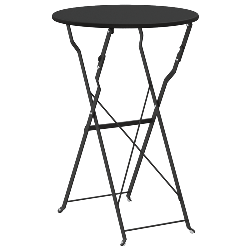 Casa si Gradina - Gradina si terasa - Mobilier exterior - Mese gradina - Masa Bistro Pliabila Antracit Ø50x71 cm Otel tratat cu pulbere - Infinity.ro