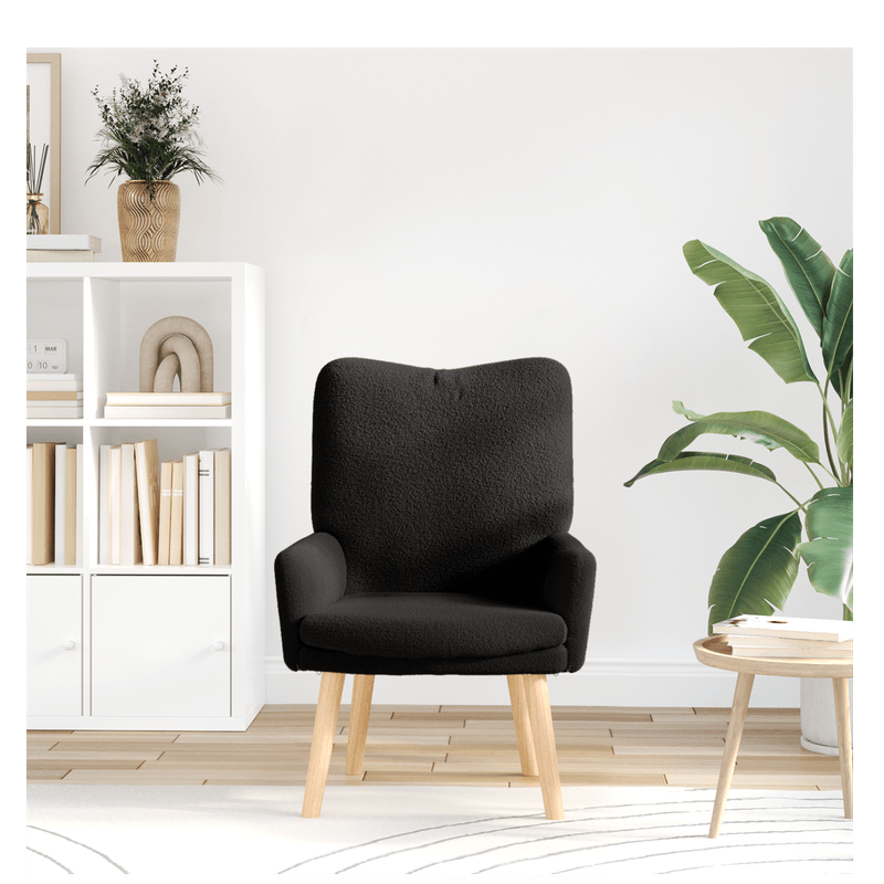 Casa si Gradina - Mobilier - Scaune si fotolii - Fotolii - Fotoliu de relaxare, negru, material similar lana - Infinity.ro