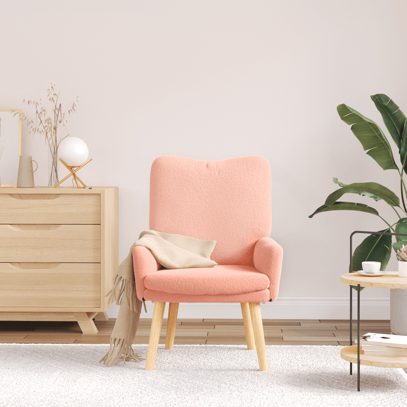 Casa si Gradina - Mobilier - Scaune si fotolii - Fotolii - Fotoliu de relaxare, roz, material similar lana - Infinity.ro