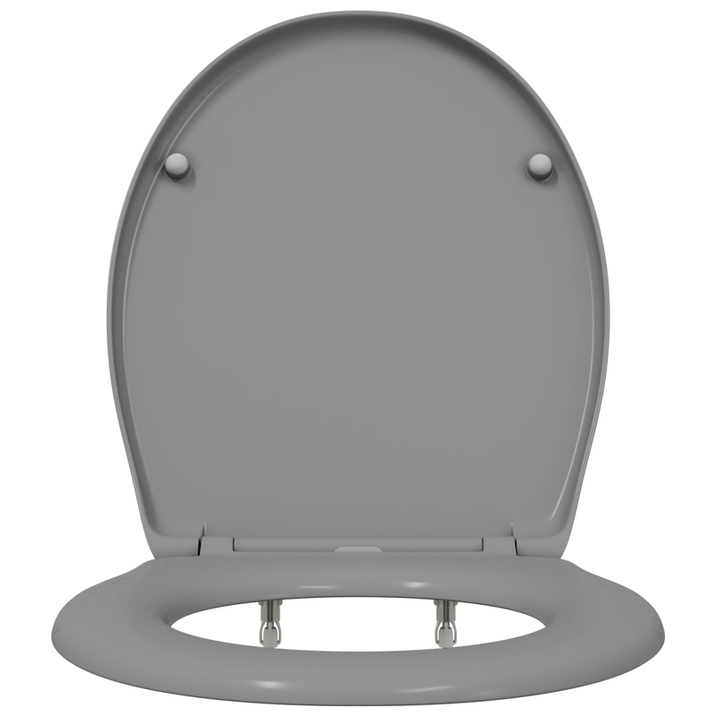 Casa si Gradina - Sanitare - Obiecte sanitare - Vase de toaleta - Capac WC cu eliberare rapida, inchidere lenta, gri, duroplast - Infinity.ro