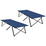 Sport si Outdoor - Camping - Mobilier pentru camping - Alte piese de mobilier pentru camping - Sezlonguri pliabile cu genti de transport 2 buc Albastru 600D Panza Oxford - Infinity.ro