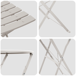 Casa si Gradina - Gradina si terasa - Mobilier exterior - Seturi mobila gradina - Set bistro pliabil, 3 piese, bej, otel - Infinity.ro