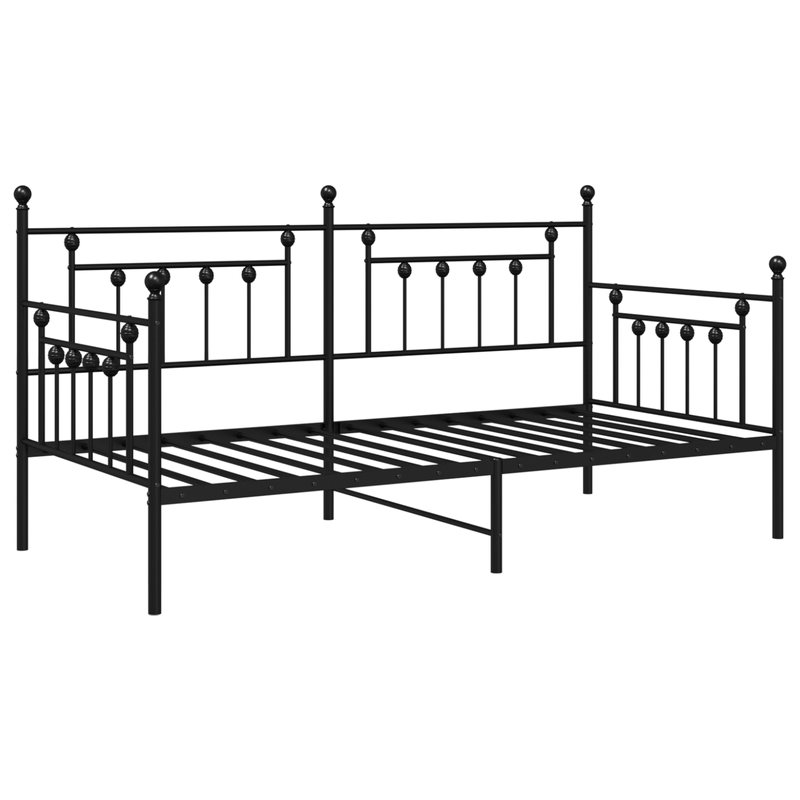 Casa si Gradina - Mobilier - Paturi si accesorii - Paturi - Cadru pat de zi Negru 100x190 cm Otel - Infinity.ro