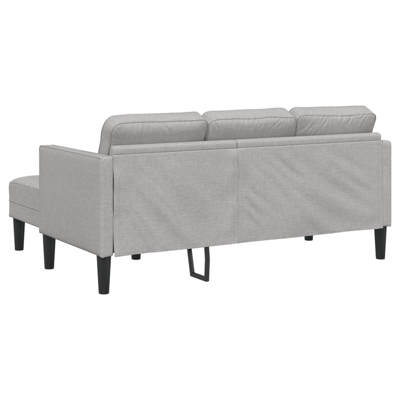 Casa si Gradina - Mobilier - Canapele si coltare - Canapele - Canapea forma L, 3 locuri, gri nor, 160 cm, textil - Infinity.ro