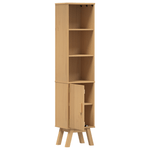 Casa si Gradina - Mobilier - Mobilier baie - Comode baie - Dulap de baie, maro, 35x30x159 cm, lemn masiv de pin - Infinity.ro