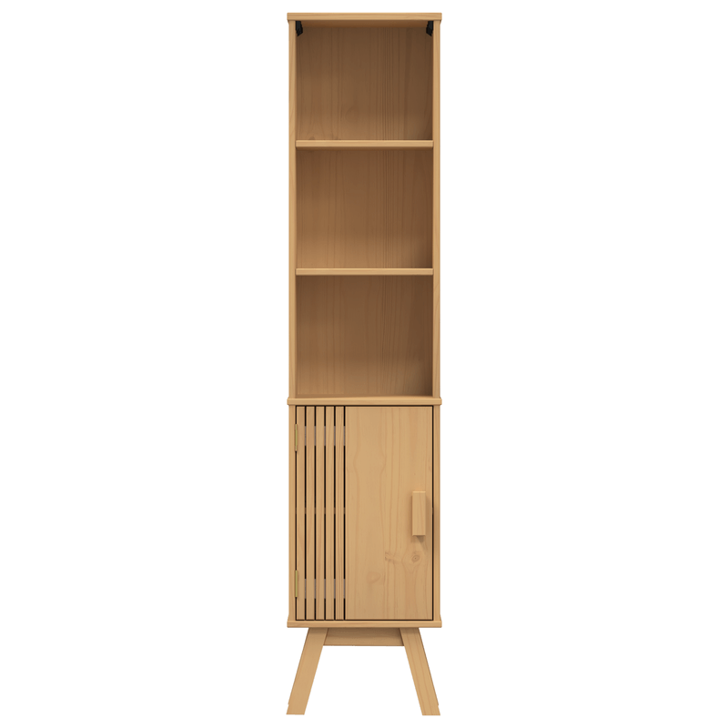 Casa si Gradina - Mobilier - Mobilier baie - Comode baie - Dulap de baie, maro, 35x30x159 cm, lemn masiv de pin - Infinity.ro