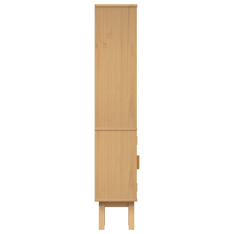 Casa si Gradina - Mobilier - Mobilier baie - Comode baie - Dulap de baie, maro, 35x30x159 cm, lemn masiv de pin - Infinity.ro