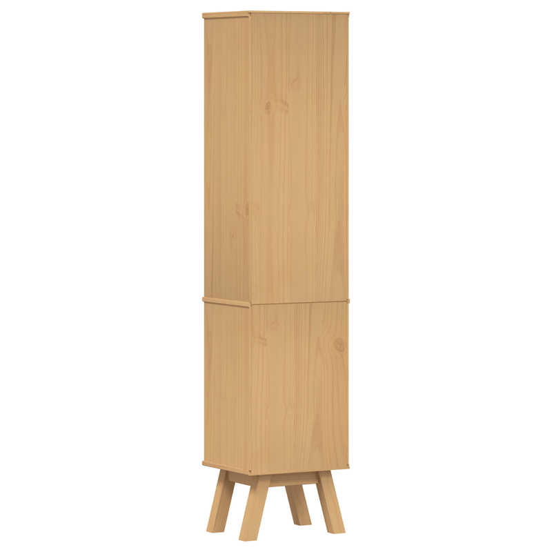 Casa si Gradina - Mobilier - Mobilier baie - Comode baie - Dulap de baie, maro, 35x30x159 cm, lemn masiv de pin - Infinity.ro