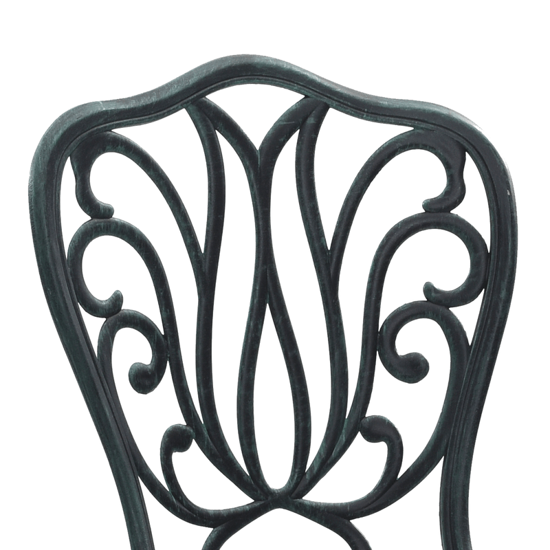 Casa si Gradina - Gradina si terasa - Mobilier exterior - Seturi mobila gradina - Set scaune de gradina, 3 buc., verde, aluminiu turnat - Infinity.ro