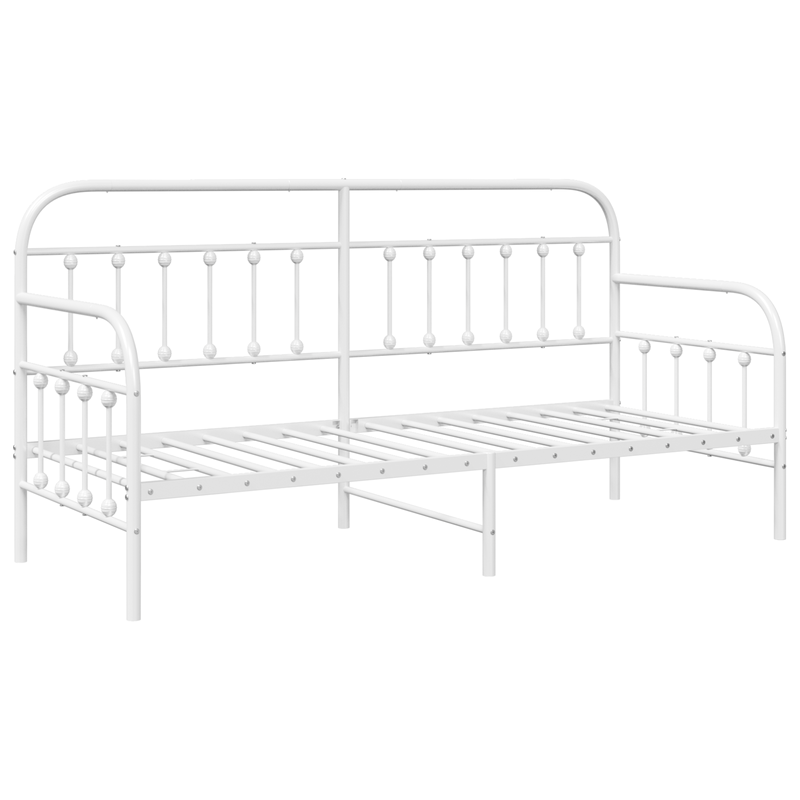 Casa si Gradina - Mobilier - Paturi si accesorii - Paturi - Cadru de pat extensibil , Alb, 75x190 cm, din Otel - Infinity.ro