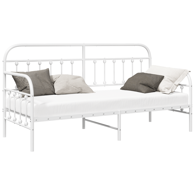 Casa si Gradina - Mobilier - Paturi si accesorii - Paturi - Cadru de pat extensibil , Alb, 75x190 cm, din Otel - Infinity.ro