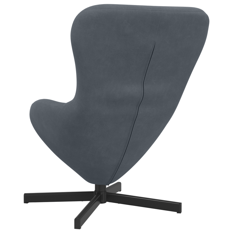 Casa si Gradina - Mobilier - Scaune si fotolii - Fotolii - Fotoliu tip ou, gri inchis, catifea - Infinity.ro