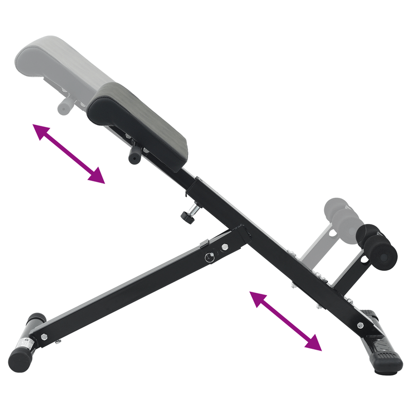 Sport si Outdoor - Fitness - Aparate fitness - Aparate si banci multifunctionale - Banca pentru hiperextensii 120 kg pliabila si ajustabila din otel - Infinity.ro