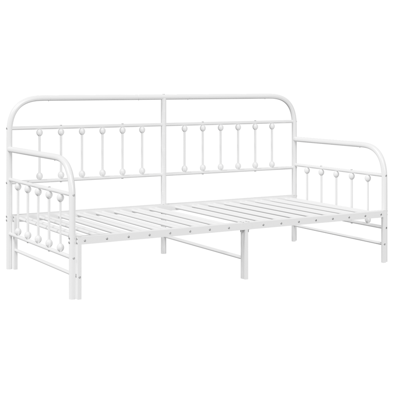 Casa si Gradina - Mobilier - Paturi si accesorii - Paturi - Cadru de zi  cu pat extensibil Alb 100x190 cm Otel - Infinity.ro