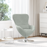 Casa si Gradina - Mobilier - Scaune si fotolii - Fotolii - Fotoliu ou  din catifea gri deschis - Infinity.ro
