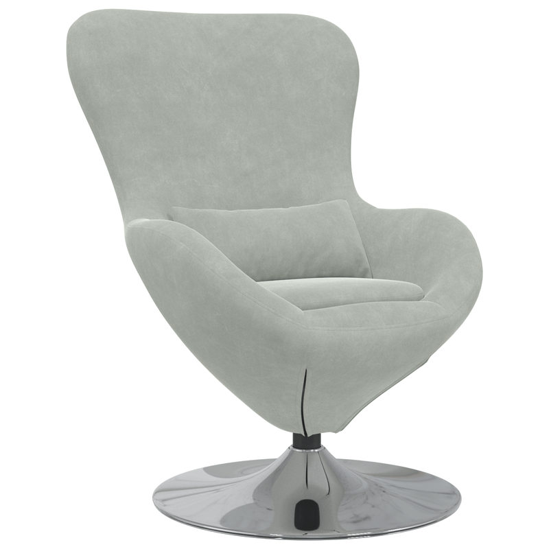 Casa si Gradina - Mobilier - Scaune si fotolii - Fotolii - Fotoliu ou  din catifea gri deschis - Infinity.ro