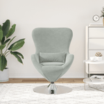 Casa si Gradina - Mobilier - Scaune si fotolii - Fotolii - Fotoliu ou  din catifea gri deschis - Infinity.ro