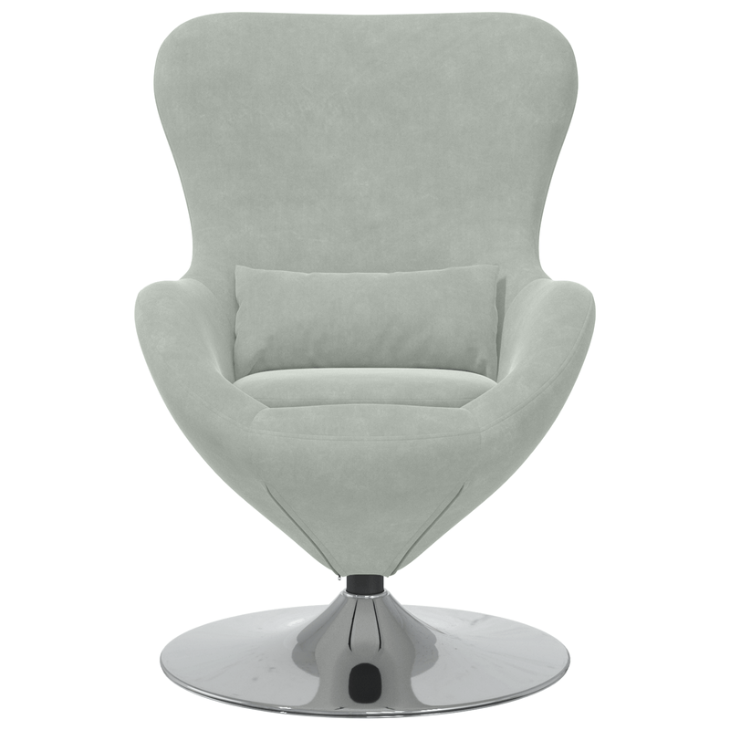 Casa si Gradina - Mobilier - Scaune si fotolii - Fotolii - Fotoliu ou  din catifea gri deschis - Infinity.ro