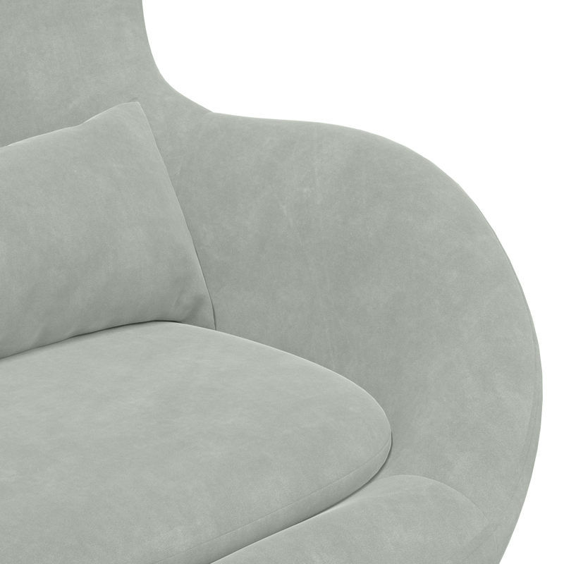 Casa si Gradina - Mobilier - Scaune si fotolii - Fotolii - Fotoliu ou  din catifea gri deschis - Infinity.ro