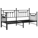 Casa si Gradina - Mobilier - Paturi si accesorii - Paturi - Cadru de pat Daybed cu trunda Negru 80x200 cm Otel - Infinity.ro